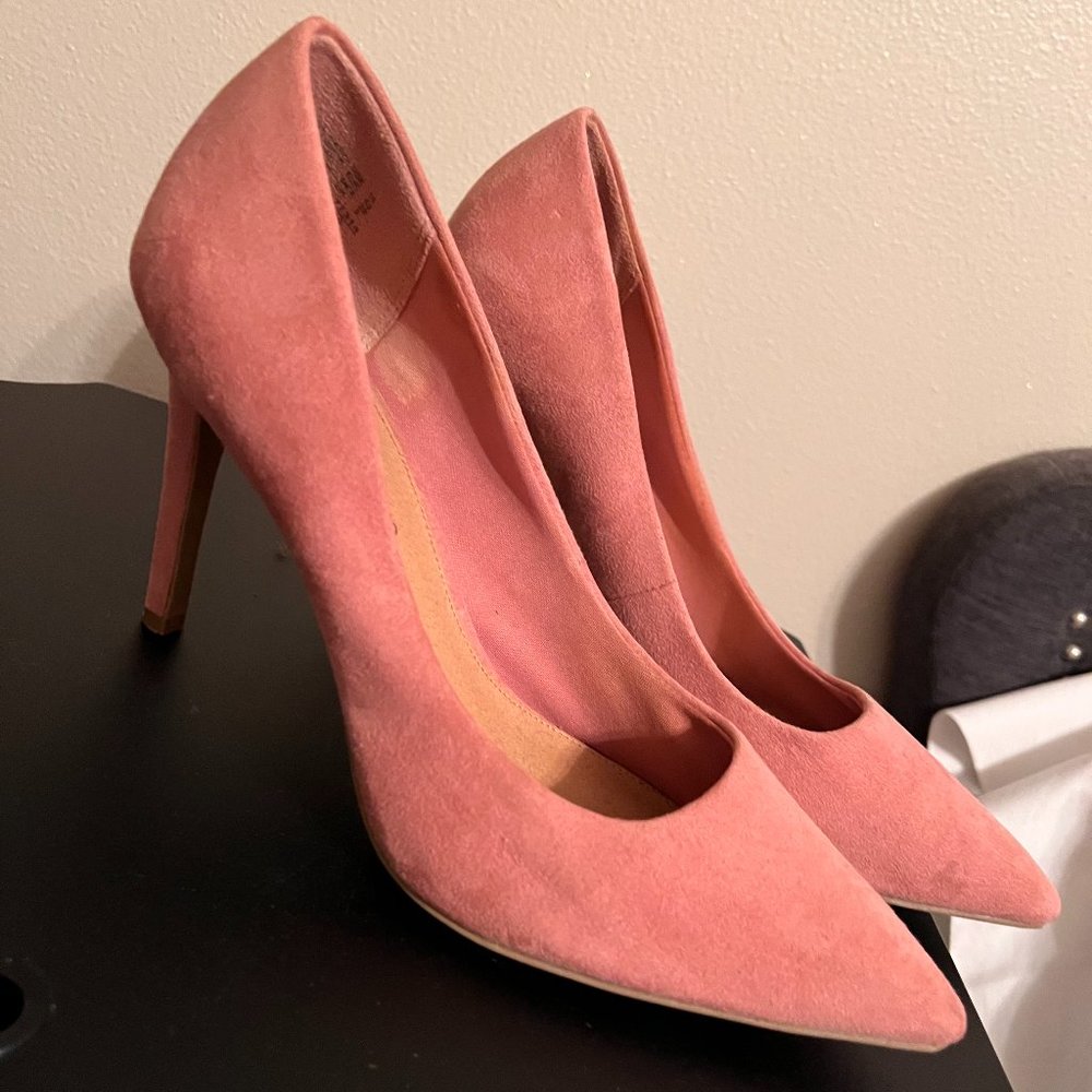 Pink Suede High Heels